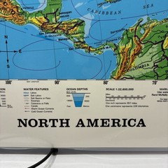 17″ x 22″ Rand McNally Markable Map of North America Two-Sided Pre-owned