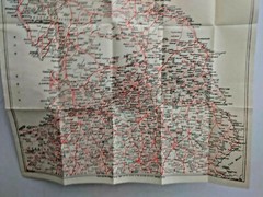1940s Geographia Motorists & Cyclists Clear Road Map Northern Counties No 4