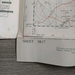 2x Vintage Ordnance Survey 2.5 Inch Maps Sheet SK 17 Tideswell SK 18 Castleton