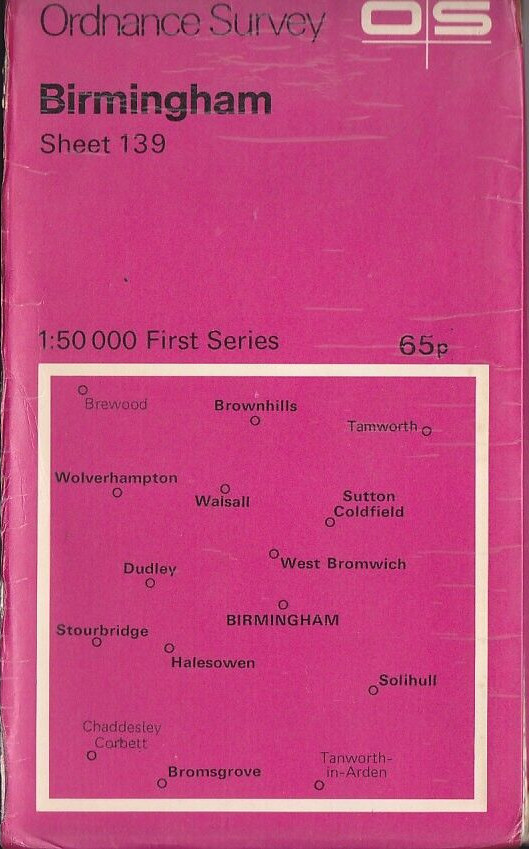 Ordnance Survey Landranger Map 1:50,000 Sheet 139 Birmingham