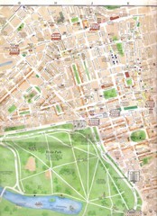 Collins – Illustrated London Map with Street Index – Central Tourist Area – 1998