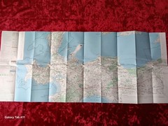 1980s IGN France Map 0417 Est Brest Crozon Finistère Folding Tourist Map Vintage