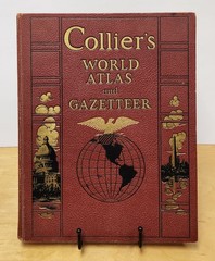 1937 Colliers World Atlas and Gazetteer Hardcover Pre World War II Maps Vintage