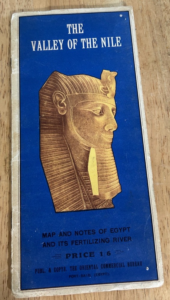 THE VALLEY OF THE NILE MAP & NOTES OF EGYPT & ITS FERTILISING RIVER