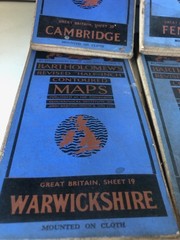 8xBartholomew Half Inch Maps Job Lot GB Cambridge Kent Surrey Ayrshire +