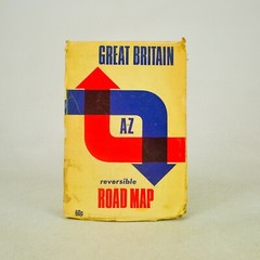 Vintage Geographers A Z Road Map Great Britain Reversible