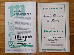 JOB LOT OF 12 VINTAGE 1960’S IRISH ROAD MAPS, GUIDES, 1955 AA BOOK CALTEX / ESSO