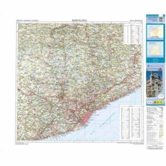 Spain Provincial Map: Barcelona driving topographic 1:200K