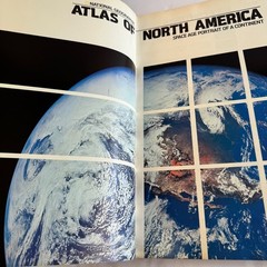 Vintage 1985 National Geographic Atlas of North America Space Age Maps Oversized