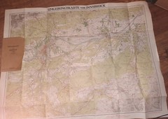 1948 Map of Innsbruck. Austria. Rare. Umgebungskarte