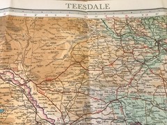 BARTHOLOMEW’S REVISED HALF INCH CONTOURED MAP SHEET 35 TEESDALE 1952