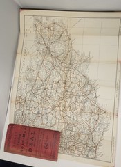 Bacon’s Cycling Road Map Deal District UK Map Fold Out c1890s