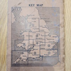 English Roads at a Glance , Vintage Rare Maps. South Wales Areas