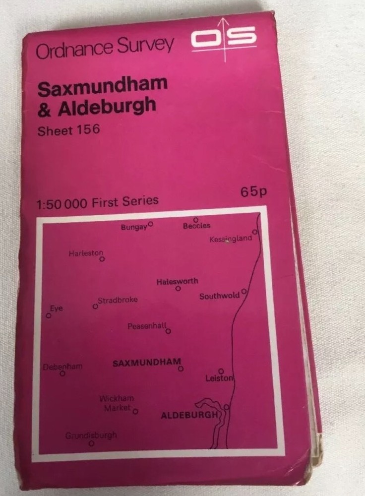 1974 Ordnance Survey First Series Saxmundham And Aldeburgh Map Sheet 156