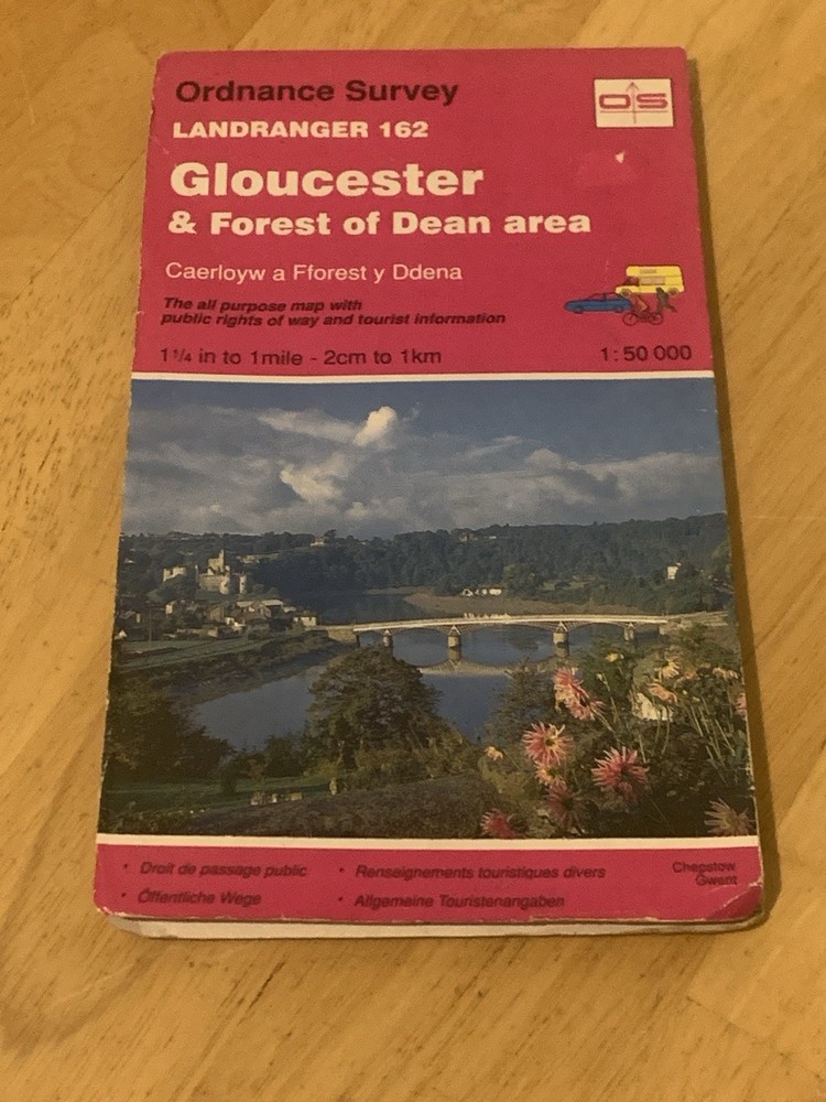 Ordnance Survey Landranger 162 Gloucester & Forest of Dean Map 1993 OS 1:50,000