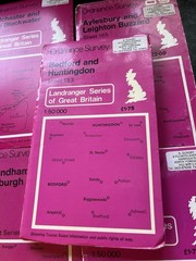 5 X Ordnance Survey Landranger Maps Bundle Sheets Cambridge Area Vintage OS Maps