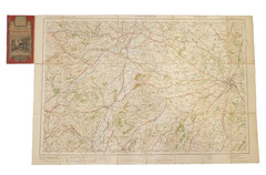 Antique Ordnance Survey 1m:1in Sheet Map on Linen No.60 Shrewsbury 1921