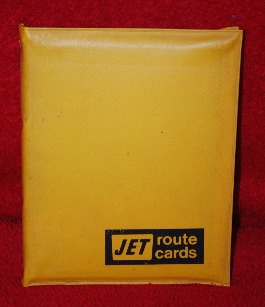 JET Route Cards. 68 “Map Cards” in plastic yellow folder.