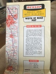 1960s Dunlop Map 3 Wales and West Midlands vintage