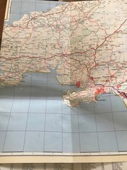 1960s Dunlop Map 3 Wales and West Midlands vintage