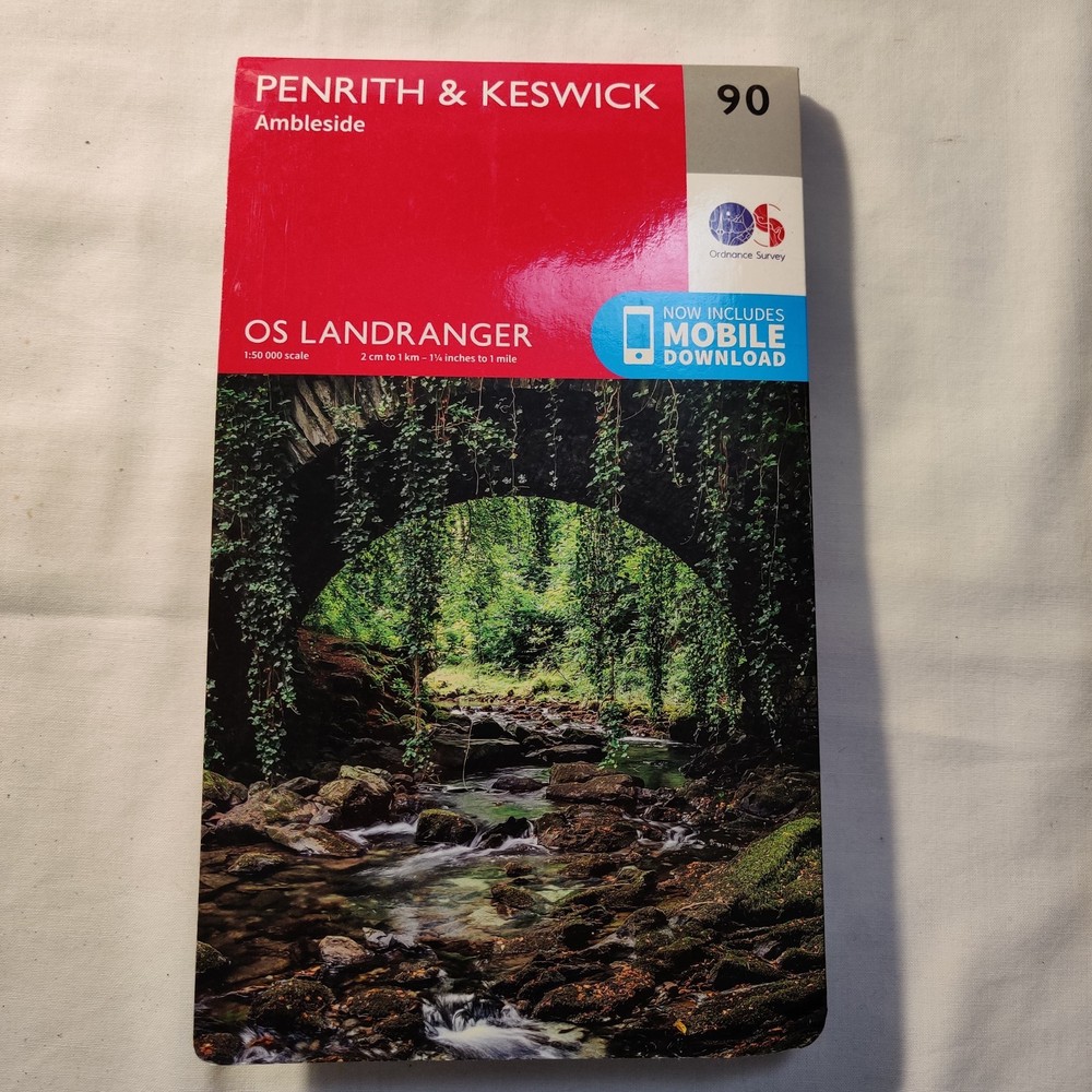 Penrith & Keswick Ambleside Landranger Map 90 Ordnance Survey Latest