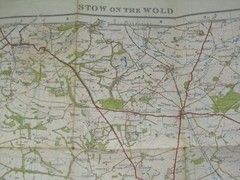 Ordnance Survey 1″ Popular edition sheet 93: Stow on the Wold – 1930s – on cloth