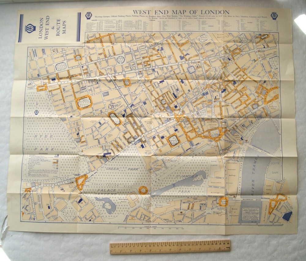 Vintage: AA London West End & Route Maps