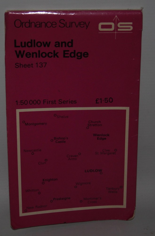 Ordnance Survey 1:50,000 Map – Ludlow & Wenlock Edge, Sheet 137 – 1974