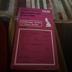 OS Ordnance Survey Landranger Map Sheet 180 Barnstaple & Ilfracombe – 1980