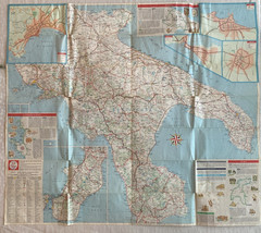 Vintage Esso Central Italy Road Map Italia Centro-Sud February 1966 Edition