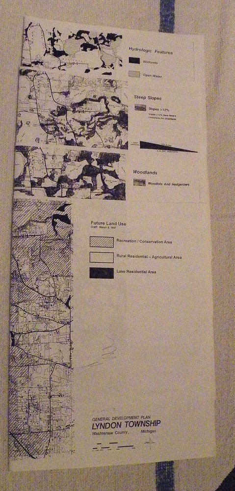 Lot of 4 LYNDON Township Maps Washtenaw County Michigan Woodlands Terrain