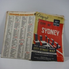 Rare Gregory’s City of Sydney Street Map Vintage 10th edition Clive Barrass