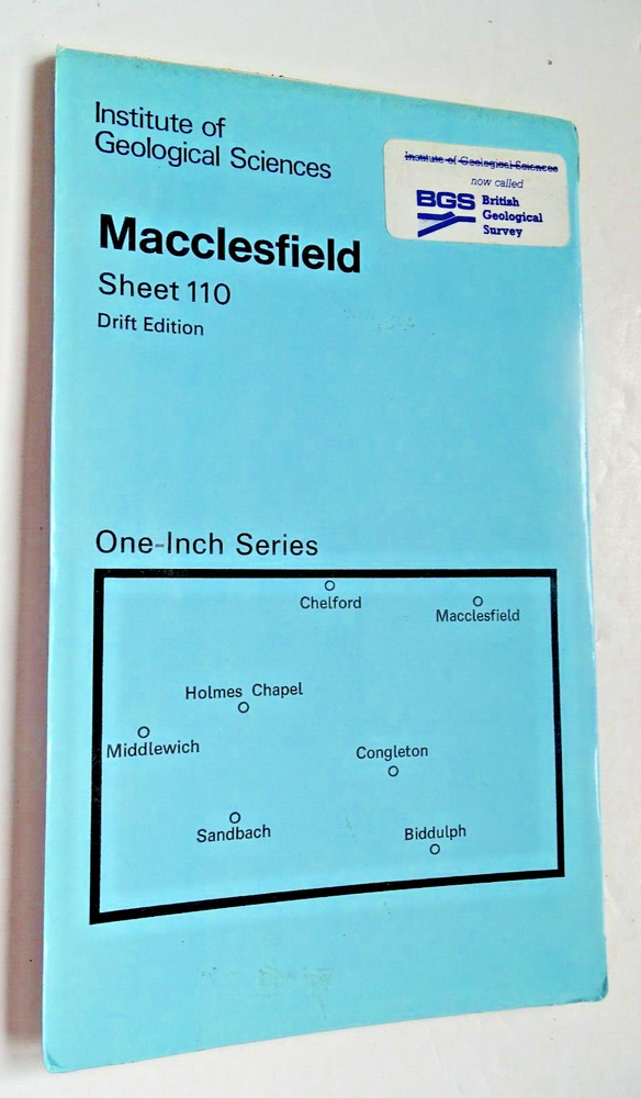 British Geological Survey Map – Macclesfield – Drift Ed’n – Sheet 110 – 1 in/ml