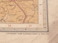 John Bartholomew’s 1947 Cloth Half-Inch Contoured Map Of The Firth Of Clyde
