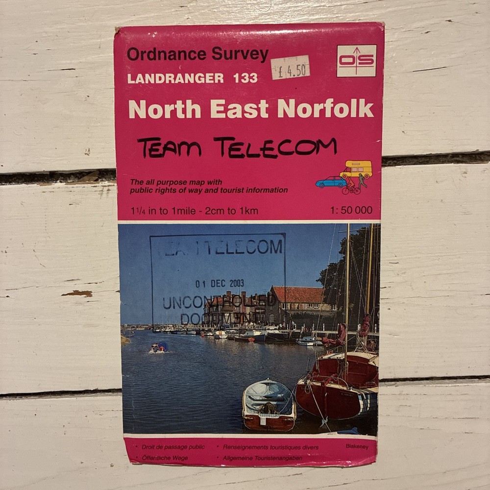 North East Norfolk – 1992 Ordnance Survey Landranger Map Sheet 133