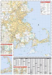 Rand McNally Easy to Read: Massachusetts State Map Multicolor