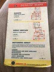 1960s Dunlop Map 3 Wales and West Midlands vintage
