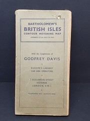 Bartholomew’s  British Isles Contour Motoring Map 1952 – Godfrey Davis