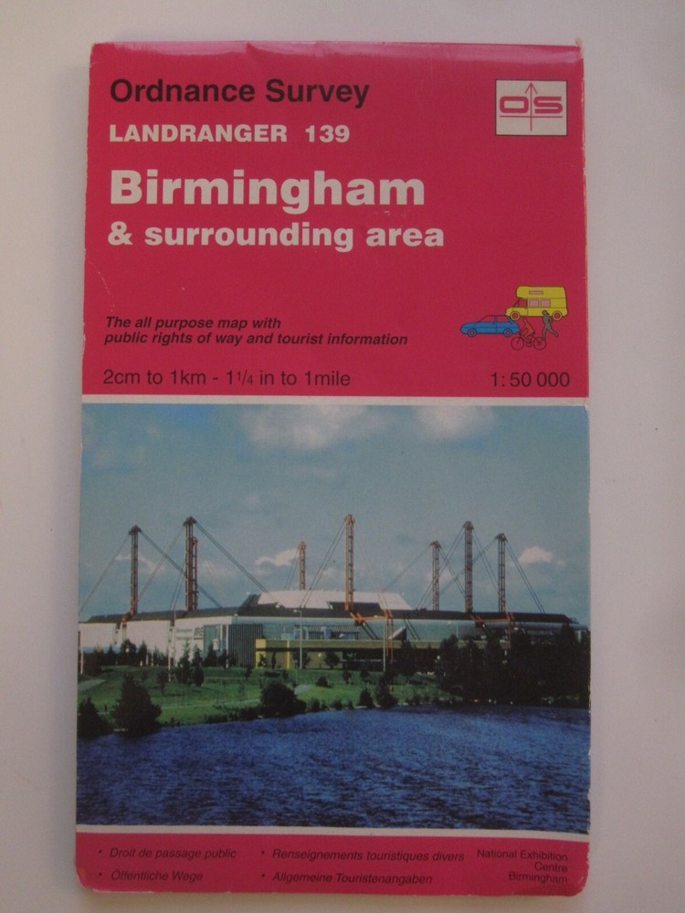 OS 1:50,000 Landranger Sheet 139 Birmingham & surrounding area 1996
