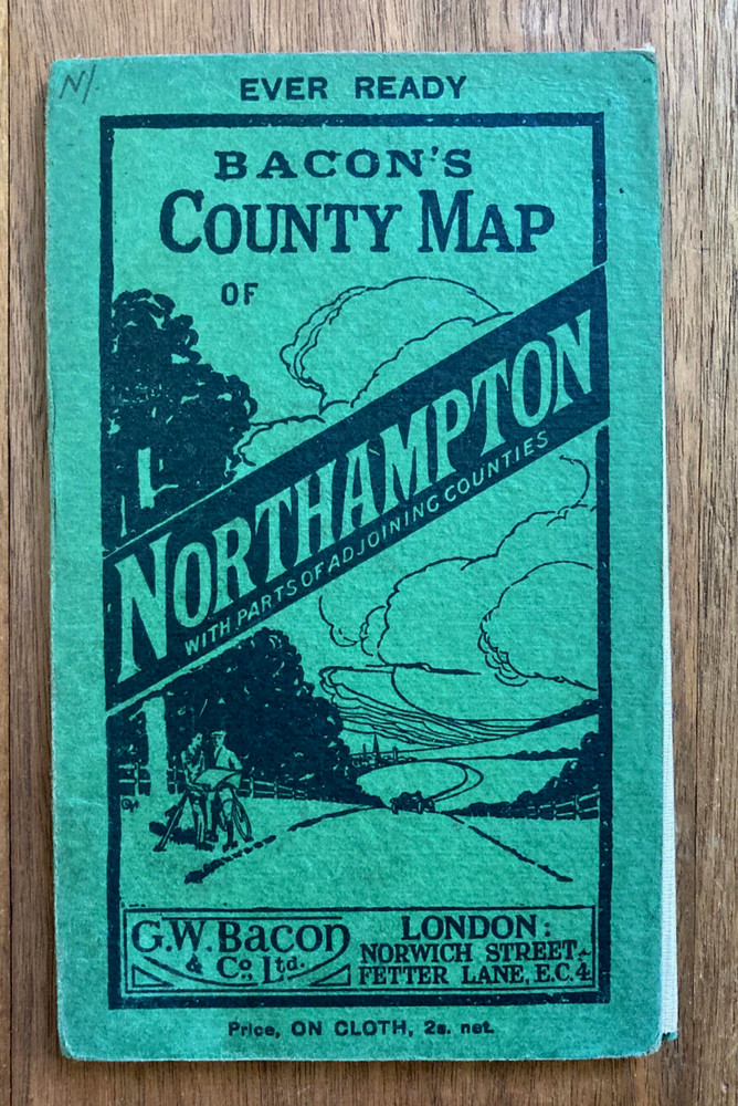 Northampton – Ever Ready Bacon’s County Map On Cloth