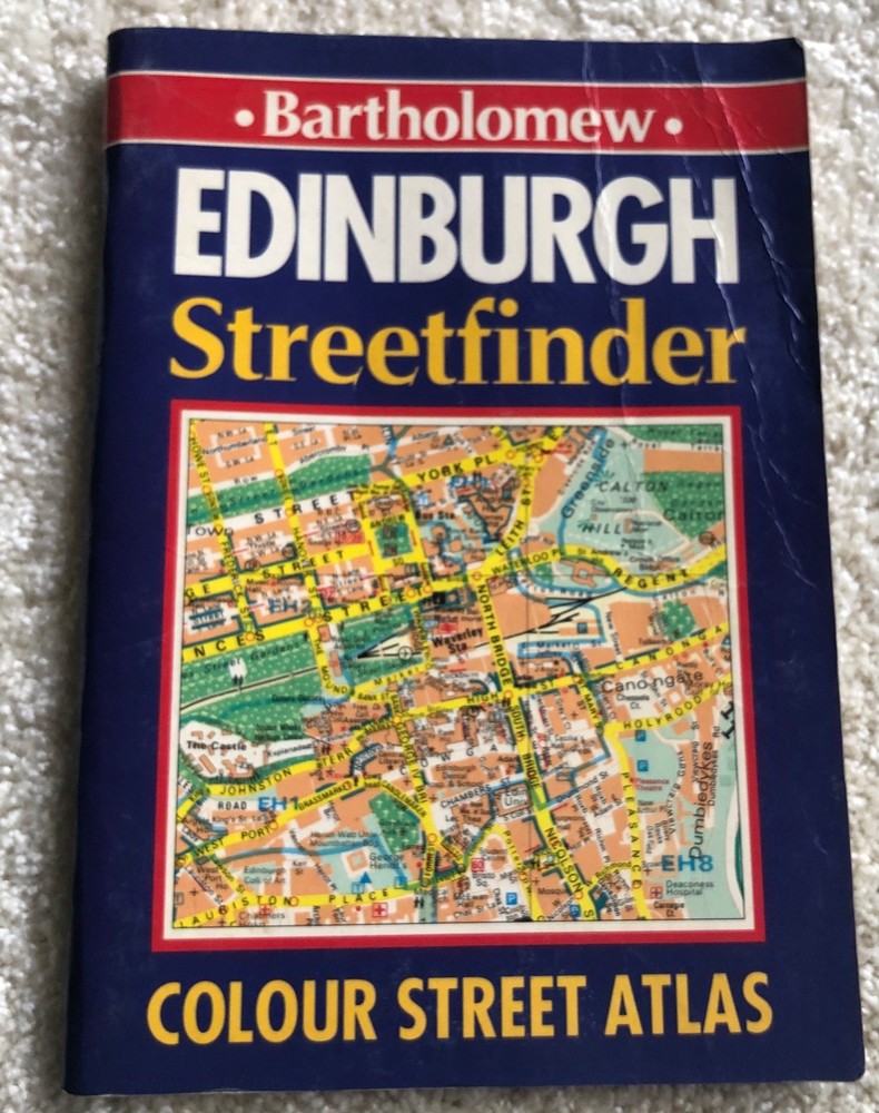 Edinburgh Streetfinder Colour Street Atlas, Bartholomew 1991