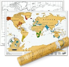 Luckies of London | Scratch Map Original Travel Size | Scratch Off World Map