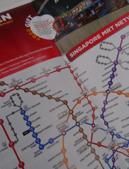 SINGAPORE CITY TOURIST STREET MAP 2024. EXPO. MRT Network. Singapore Island.
