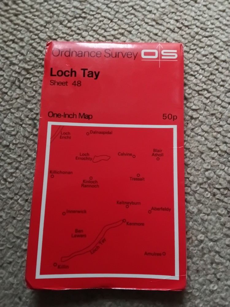 OS ONE INCH RED MAP SHEET 48 LOCH TAY – VGC