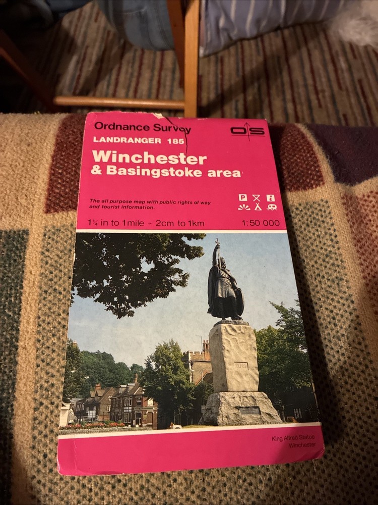 OS LANDRANGER 185 WINCHESTER & BASINGSTOKE AREA 1992