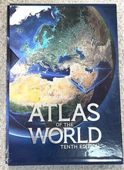 National Geographic Atlas of the World 10th Edition Hardcover in Slipcase w Map