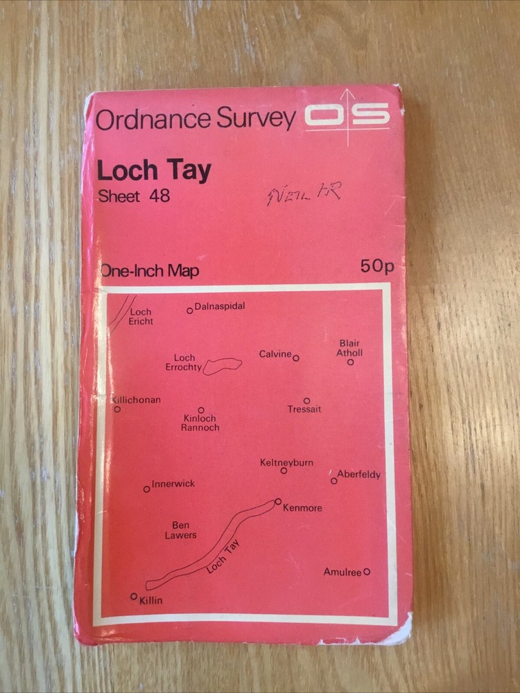 1963 Ordnance Survey One Inch Map 48 Loch Tay (incl Blair Atholl & Aberfeldy )
