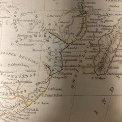 Antique late 1800’s Map of AFRICA by Darton & Clark Very Rare – (1766)