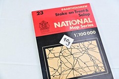 5 vintage BARTHOLOMEW Maps UK regions 1:100 000 Scale Colourful Display