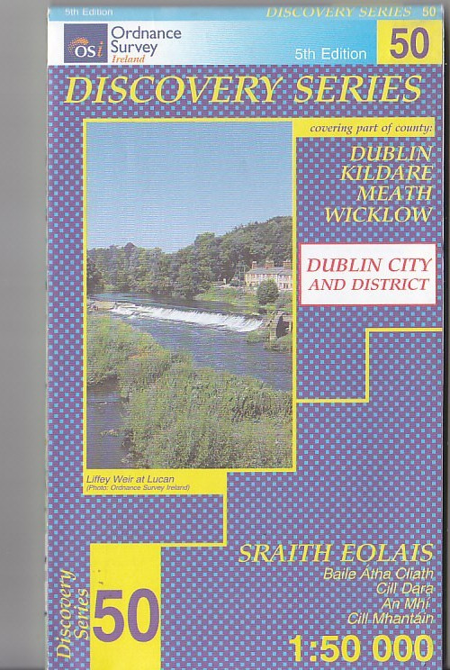 Ordnance Survey of Ireland 1:50,000 Discovery Map Sheet 50: Dublin City District